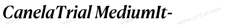 CanelaTrial MediumIt字体转换 CanelaTrial MediumIt字体转换